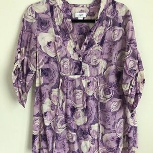 Anne Taylor Loft Floral Blouse